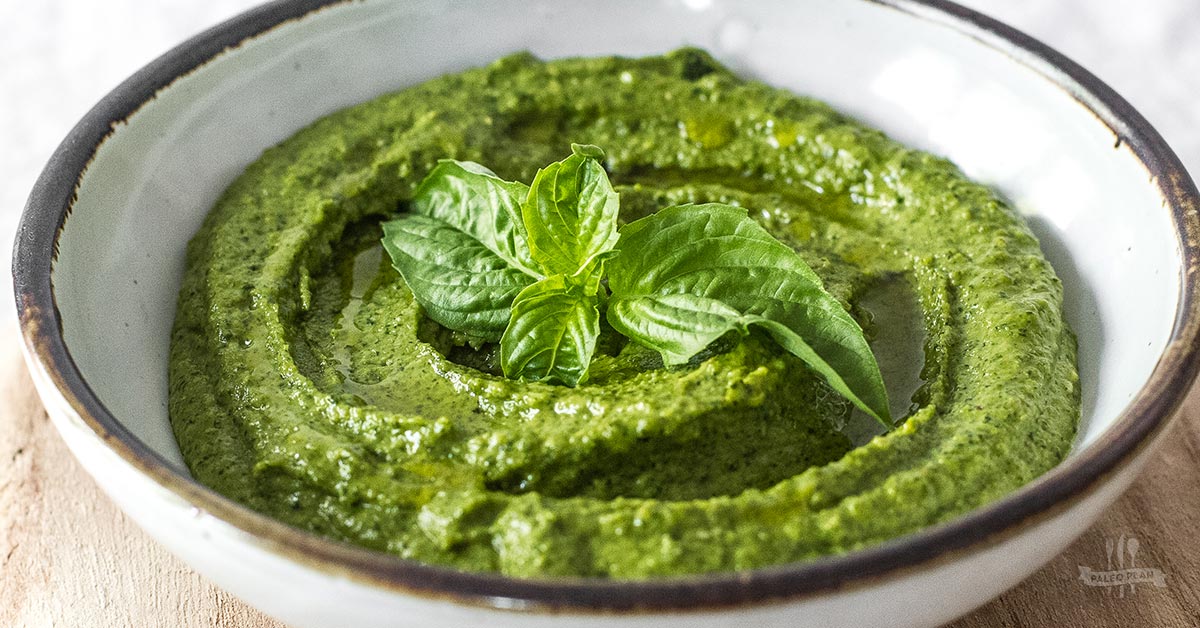 Paleo Pesto Sauce | Grain Free, Dairy Free, Gluten Free