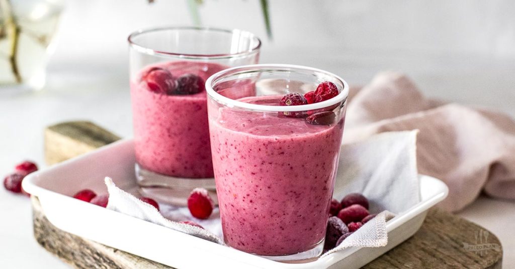 Cranberry Coconut Smoothie Paleo, Dairy Free, Gluten Free