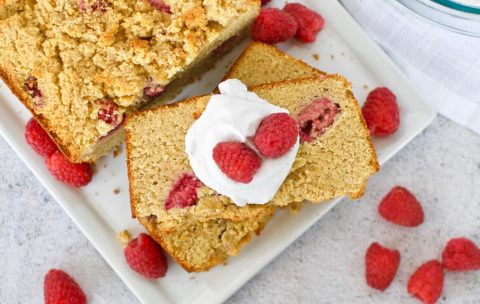 Coconut Flour Raspberry Pound Cake