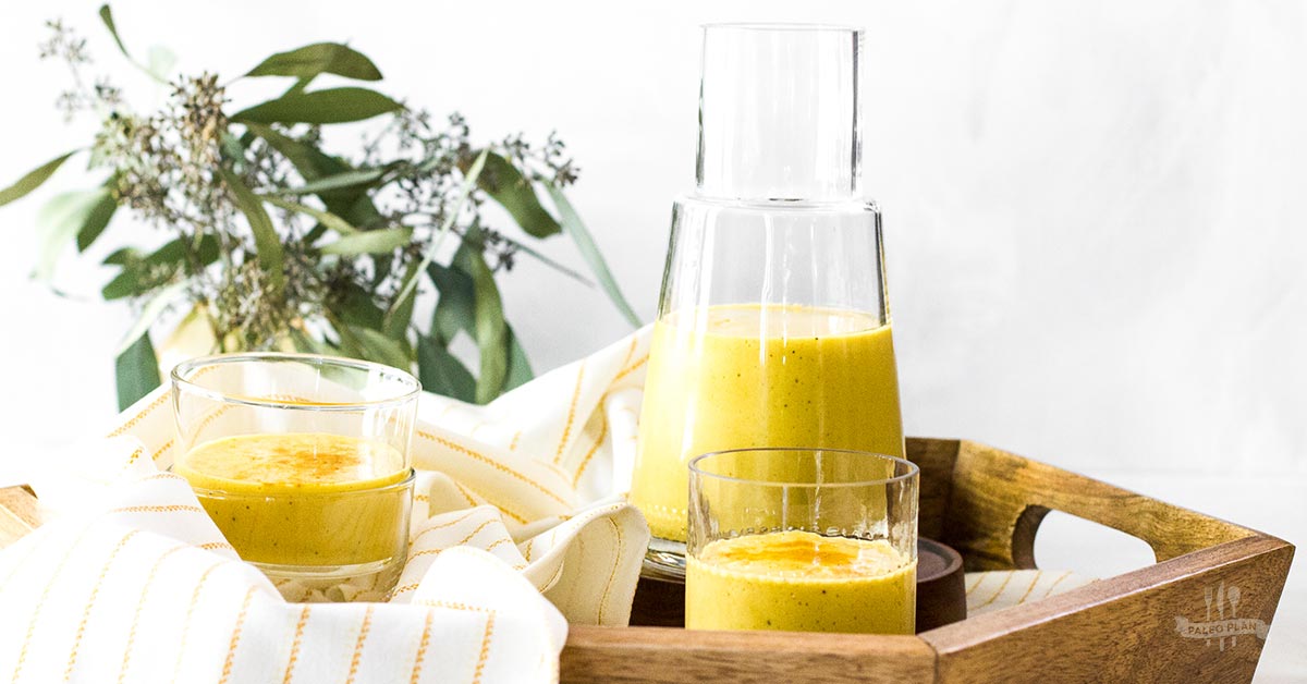 Ginger Turmeric Smoothie | Paleo, Dairy Free, Gluten Free