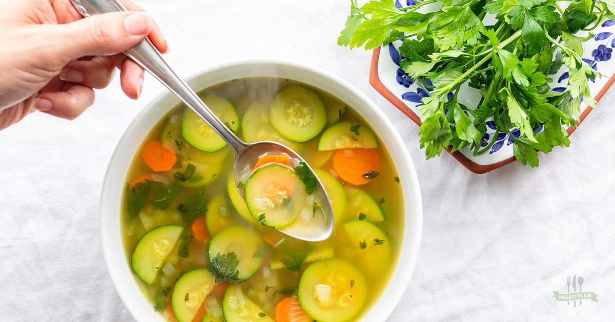 Light Vegetable Soup Recipe Paleo, Gluten Free, Dairy Free