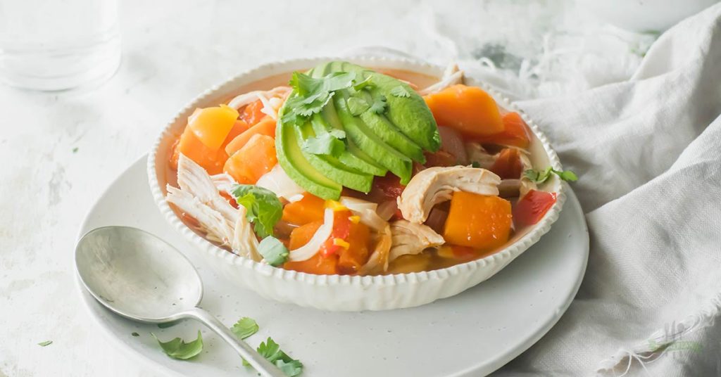 Slow Cooker Southwest Chicken and Sweet Potato Soup Paleo