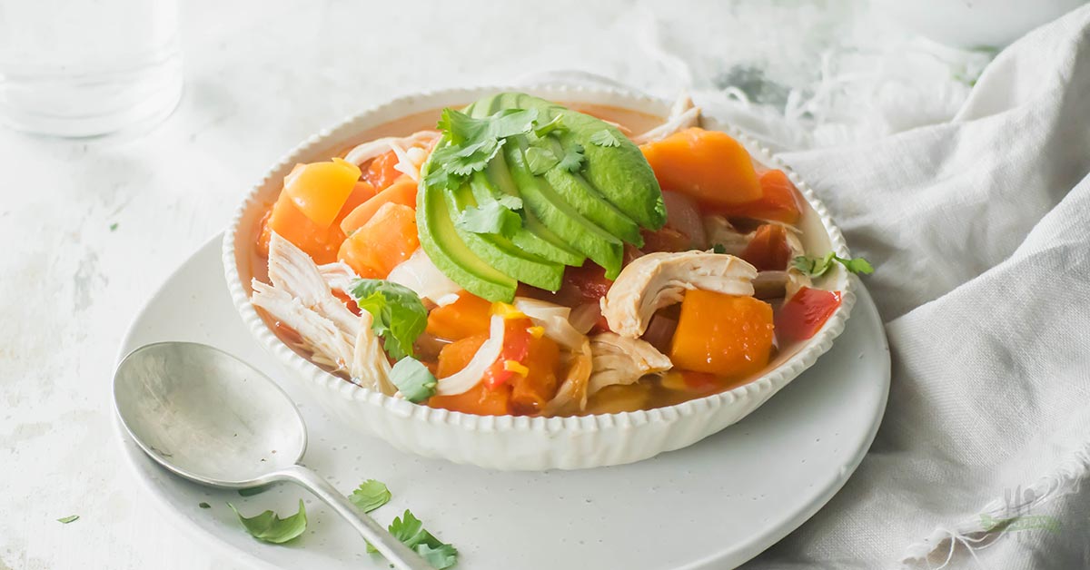 Slow Cooker Southwest Chicken and Sweet Potato Soup | Paleo