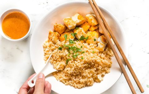 Bang Bang Chicken and Cauliflower Rice