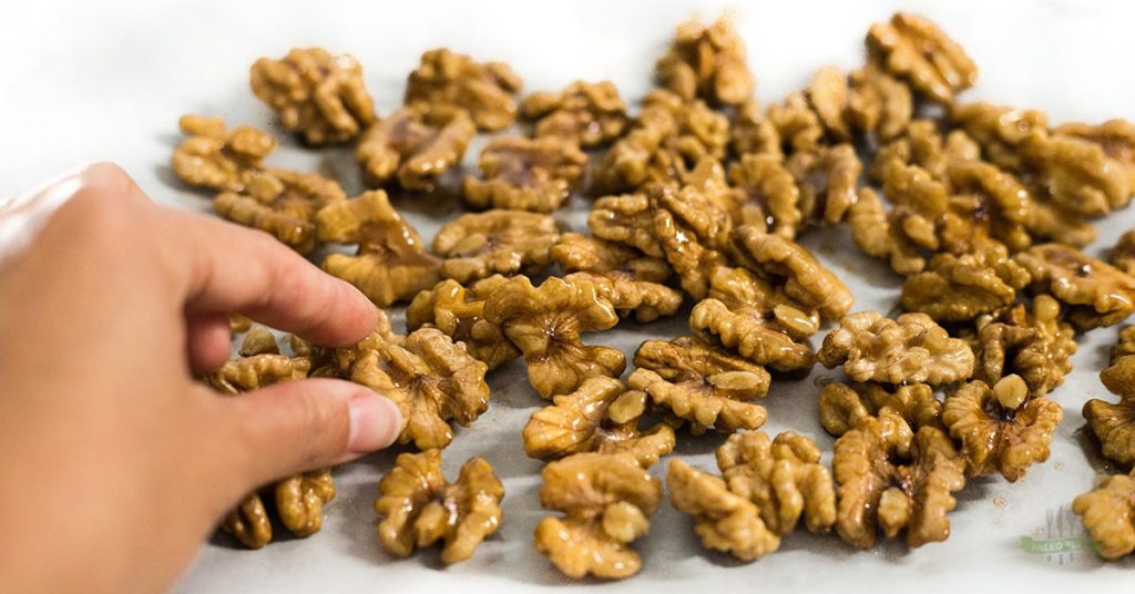 Honey Ginger Glazed Walnuts Paleo, Gluten Free, Grain Free