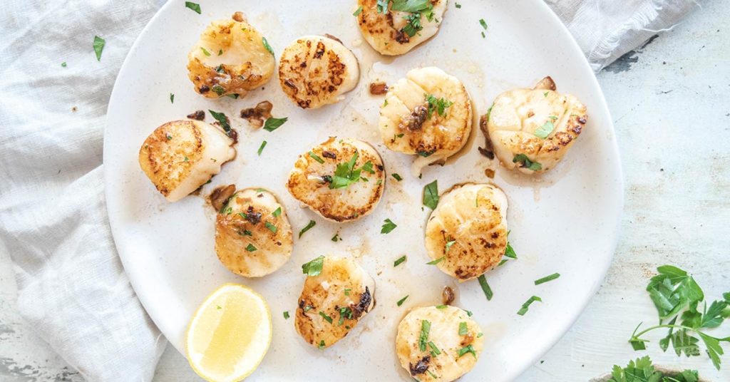 Quick Pan Seared Scallops Paleo, Protein Rich, Gluten Free