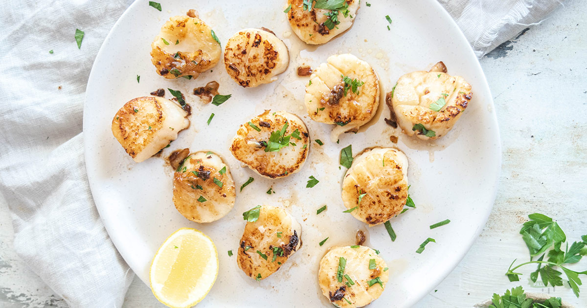 Quick Pan Seared Scallops | Paleo, Protein Rich, Gluten Free