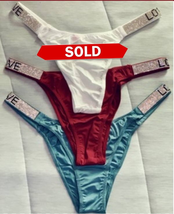 Satin Rhinestone Panties 25 Each Scented Pansy