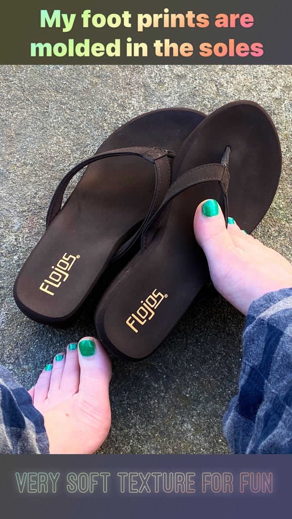 My rubber flip flop wedges Scented Pansy