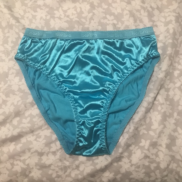 Light blue silk bikini panties Scented Pansy