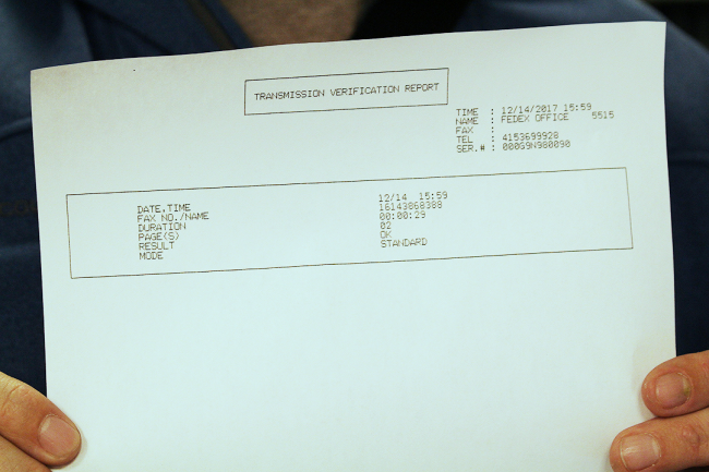 sending a fax in