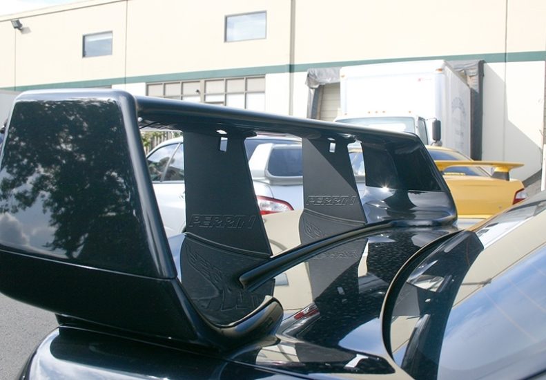 Two PERRIN Wing Stabilizers on 2004-2007 STI Sedan