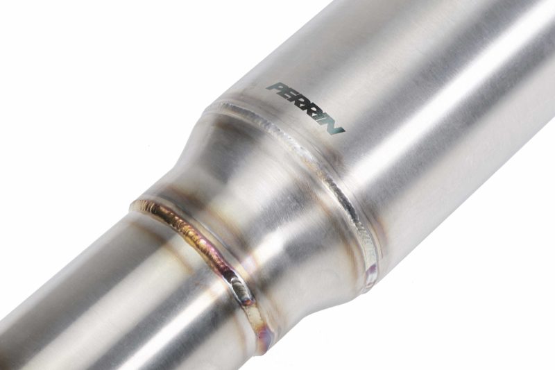 Zoomed in image of the TIG welds on the PERRIN Midpipe for Subaru WRX.