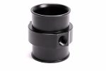 A black PERRIN Coolant Hose Adapter.