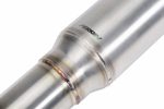 Zoomed in image of the TIG welds on the PERRIN Midpipe for Subaru WRX.