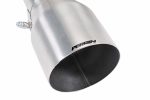 4.5\" stainless steel slash cut tip from the PERRIN Single Exit Catback for Subaru WRX.