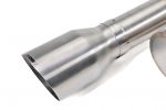4.5\" stainless steel slash cut tip from the PERRIN Single Exit Catback for Subaru WRX.