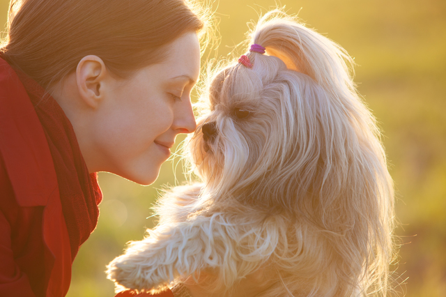 Woman with dog