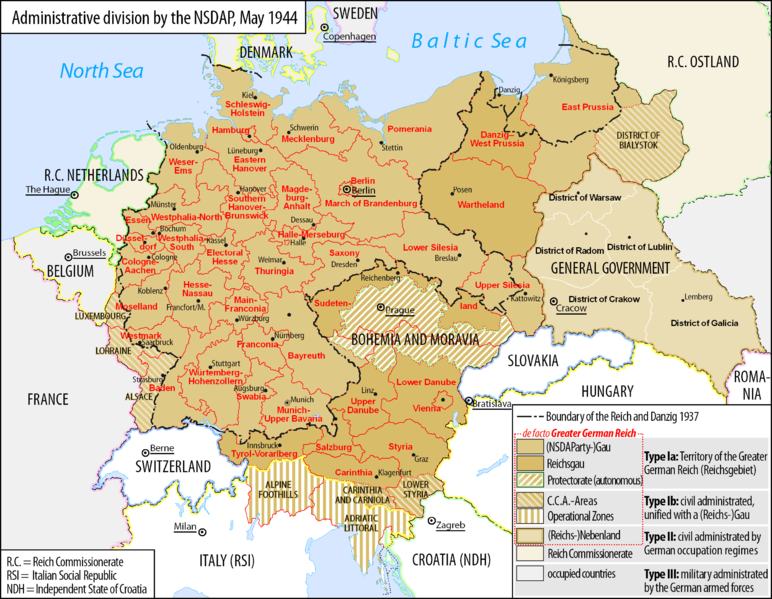 Map of the Greater German Reich (1944) Philatelic Database