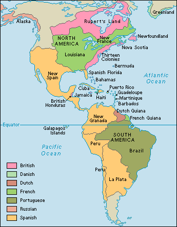 spanish map of north america Map Of Spanish Colonies In The Americas Philatelic Database spanish map of north america