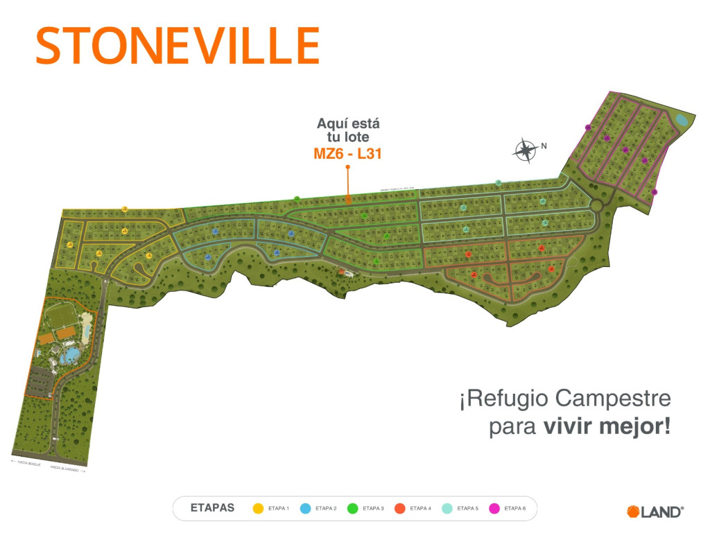 Lote En Venta - Condominio Land Stoneville, Alvarado