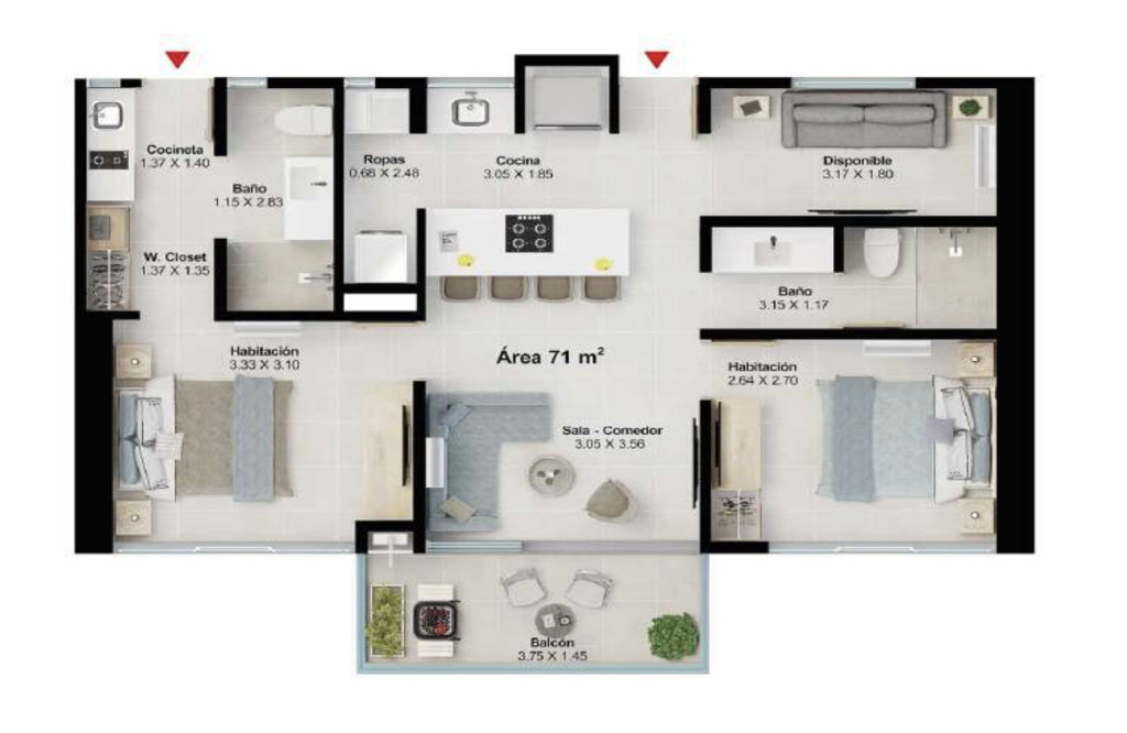 Apartamento En Venta - Pozos Colorados, Santa Marta