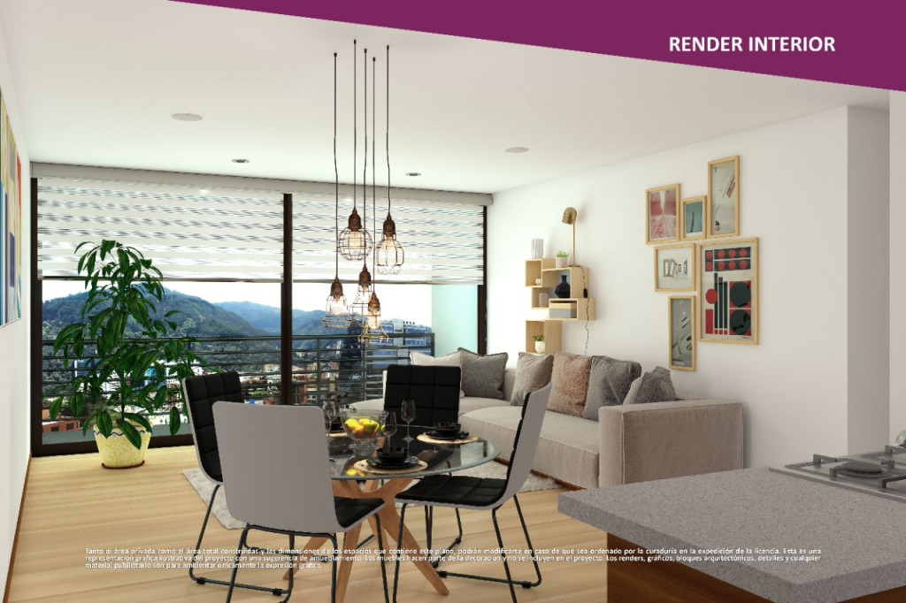 Apartamento de 2 alcobas en venta en Chico Norte, Bogotá, 85 m² · foto 3 de 6