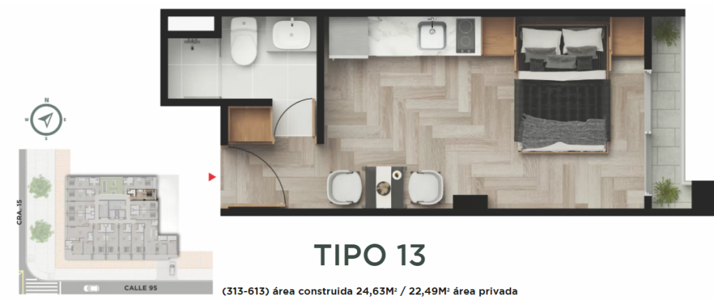 Apartaestudio En Venta - Chicó Norte, Bogotá