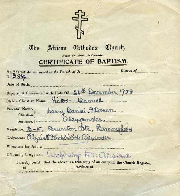 African Orthodox Church Exhibit, January 2009