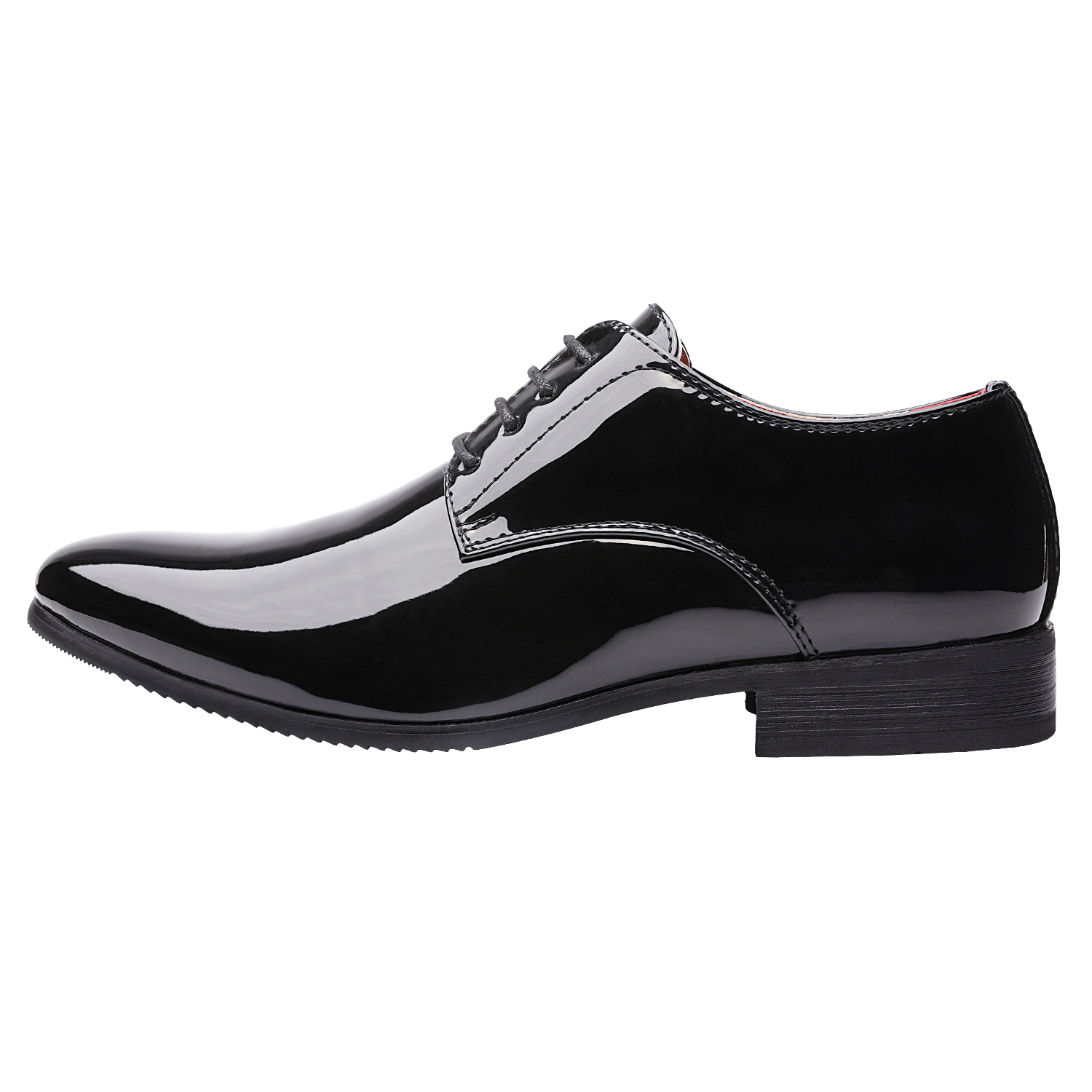 Men's Faux Patent Leather Tuxedo Dress Shoes Classic Lace-up Formal Oxford  | eBay