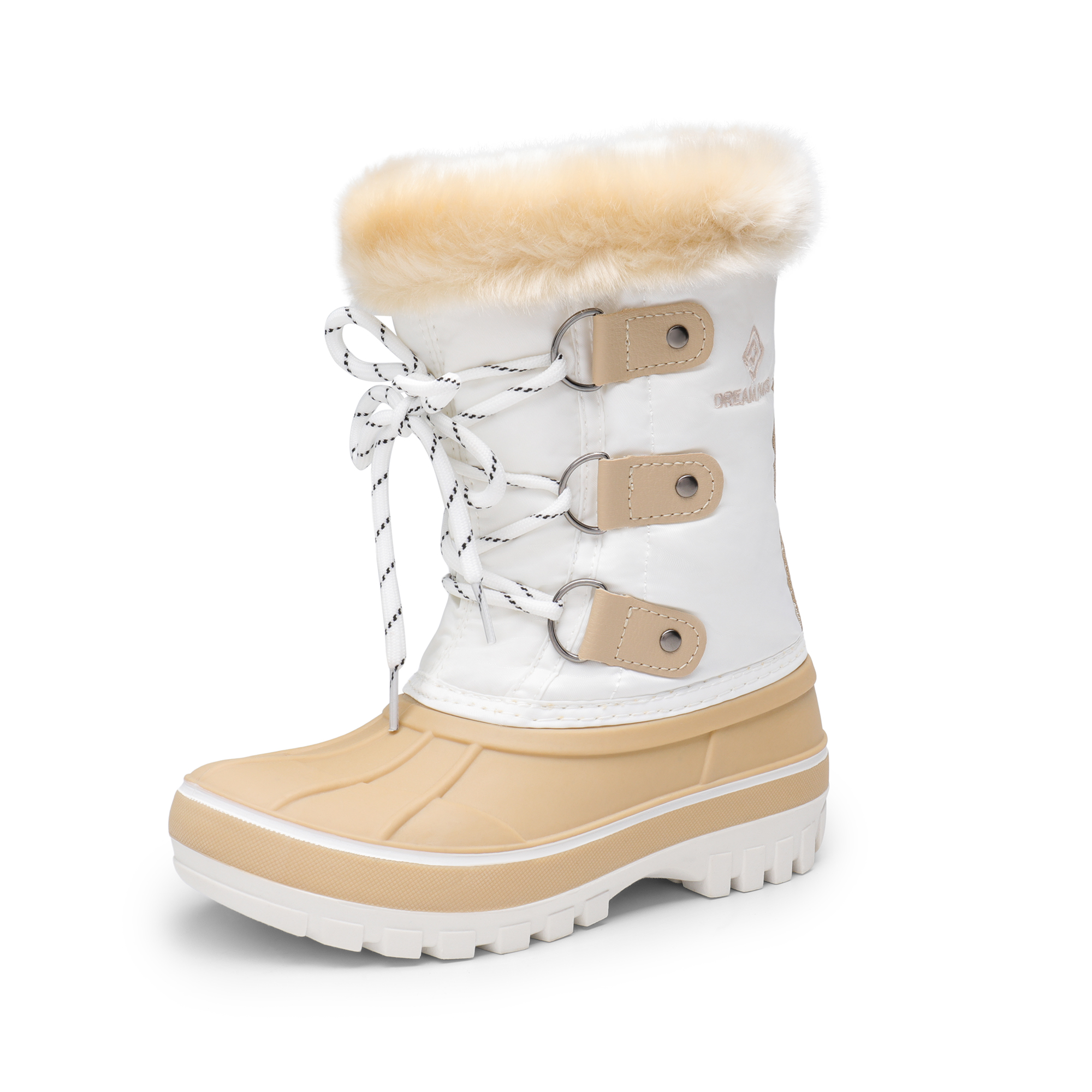 Kid Boys Girls Snow Boots Fur-Lined Ankle Waterproof Winter Ski Boot - Picture 14 of 17