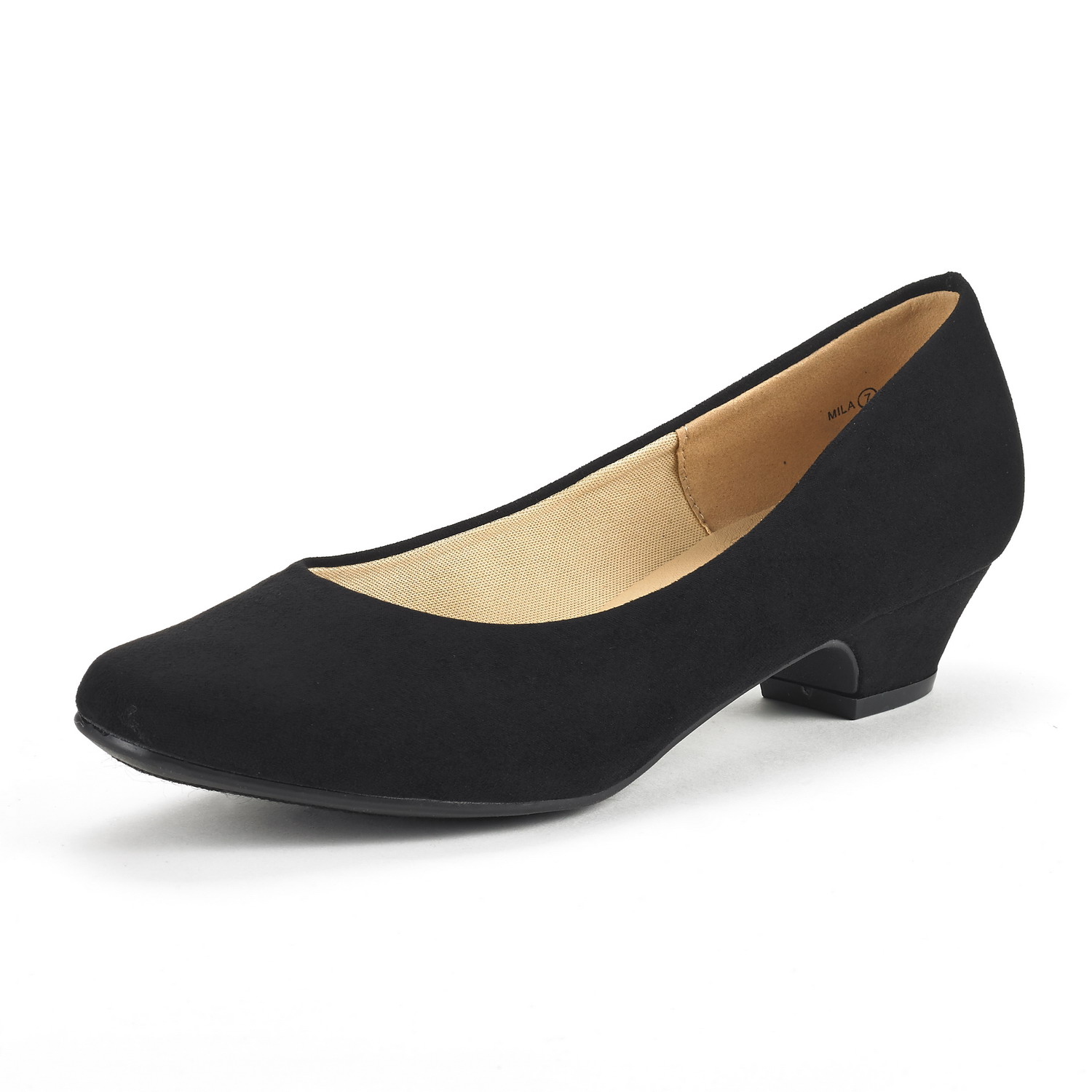 DREAM PAIRS Women Low Chunky Heel Pump Shoes Slip On Comfort Dress Shoes - Picture 18 of 20