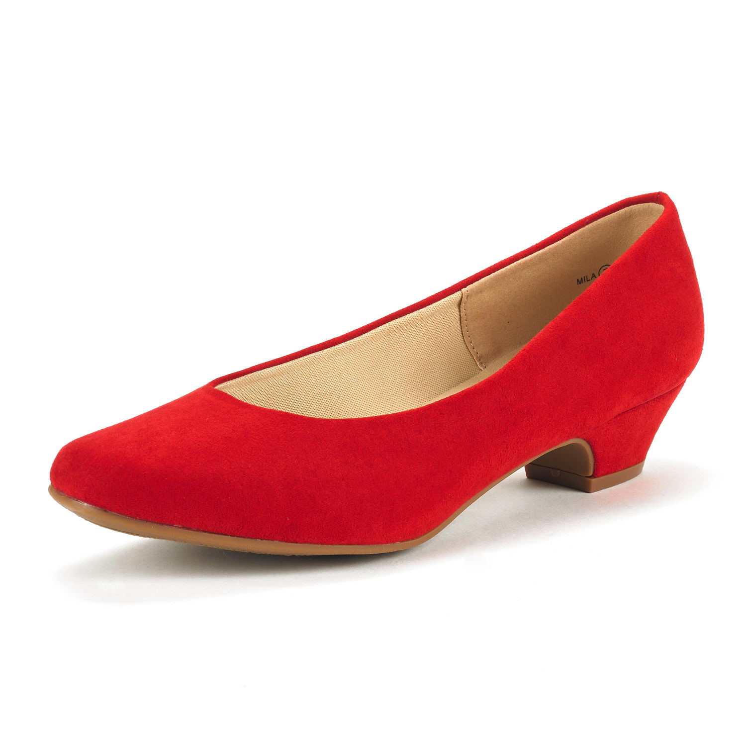 DREAM PAIRS Women Low Chunky Heel Pump Shoes Slip On Comfort Dress Shoes - Picture 17 of 20