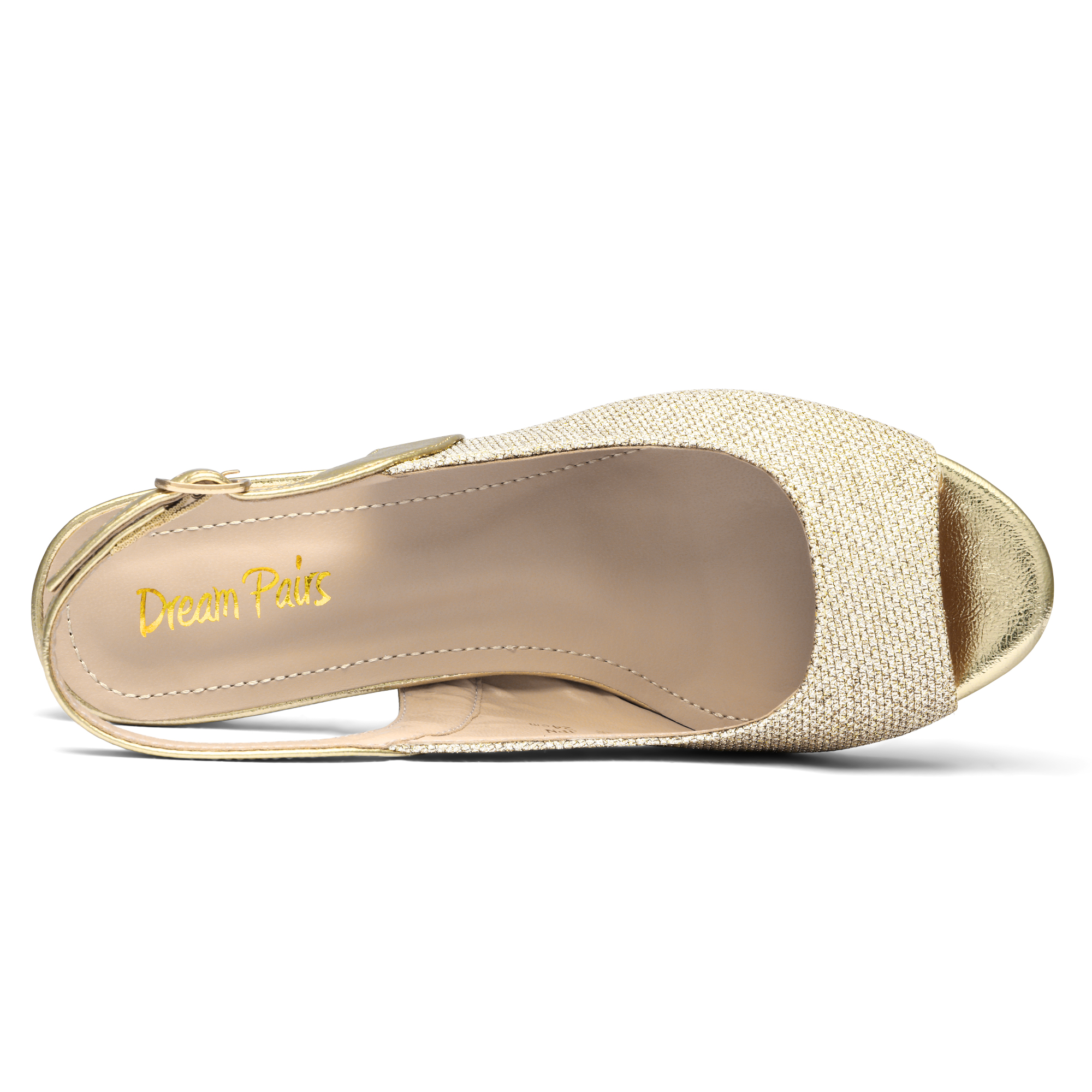 DREAM PAIRS Women's Chunky Platform Pump Shoes Peep Toe Slingback Dress Shoes - Picture 17 of 30