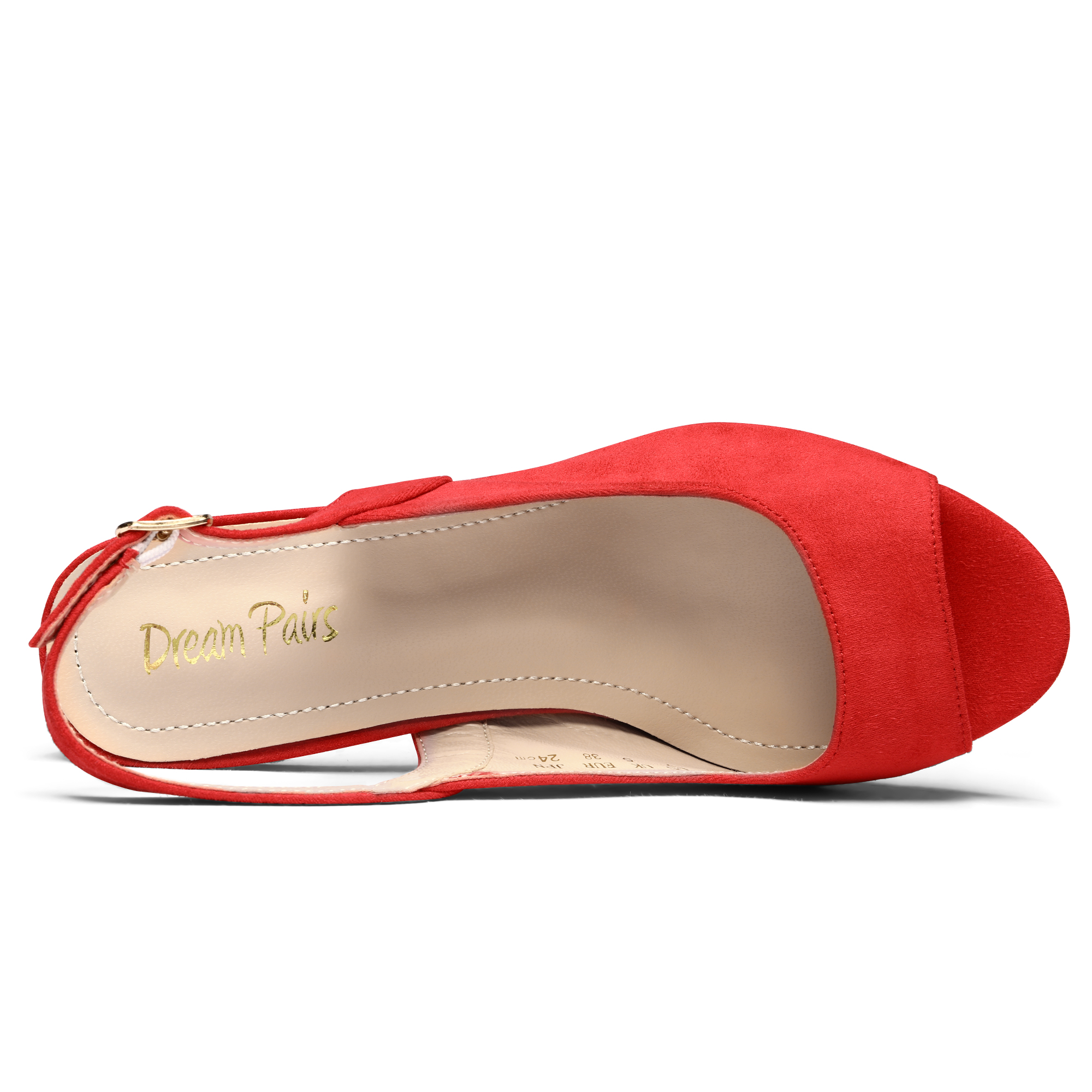 DREAM PAIRS Women's Chunky Platform Pump Shoes Peep Toe Slingback Dress Shoes - Picture 22 of 30