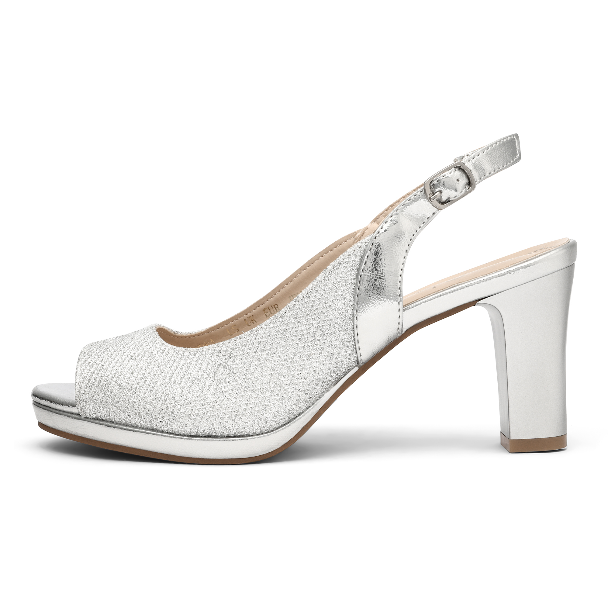 DREAM PAIRS Women's Chunky Platform Pump Shoes Peep Toe Slingback Dress Shoes - Picture 26 of 30