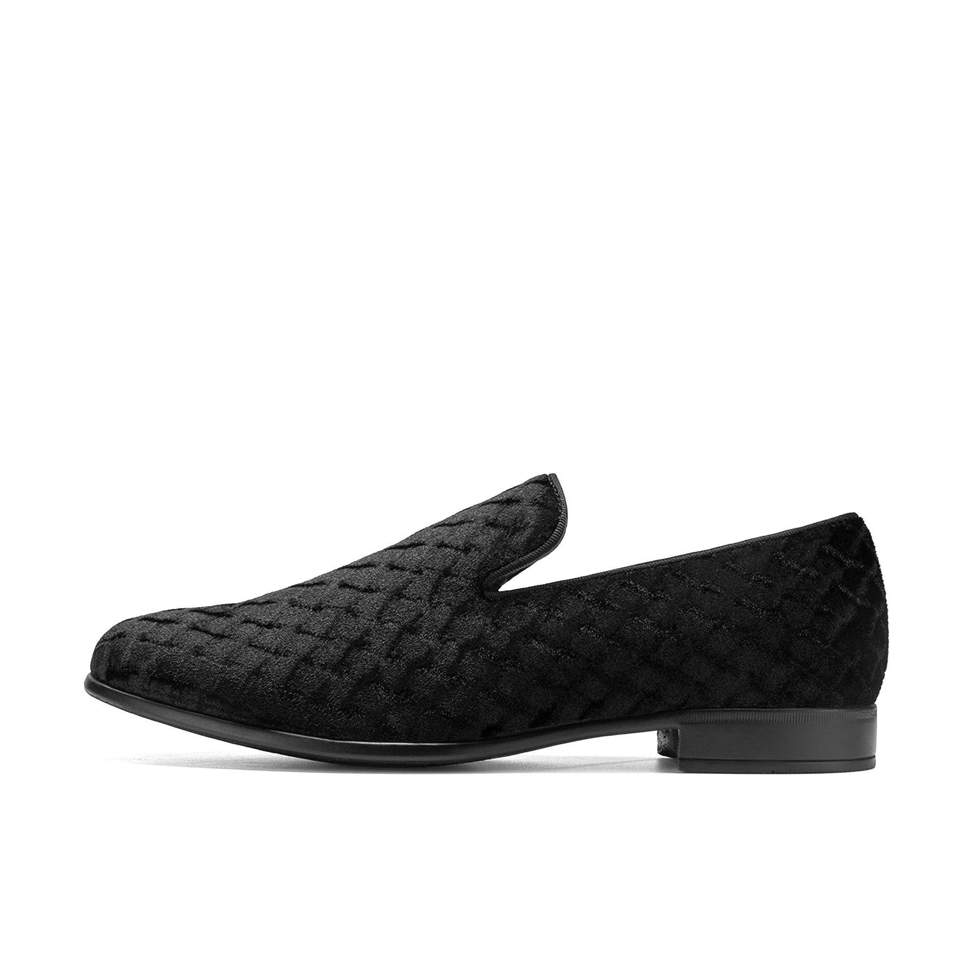 Bruno Marc Men\'s Black Velvet Faux Leather Loafer Slip On Tuxedo Formal Shoes Velvet. Patent leather. Pure sophistication. These slip-on  main image 4