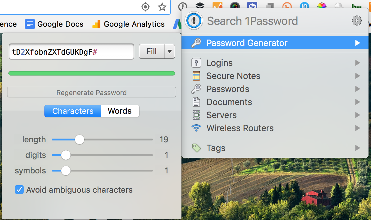 1password generator