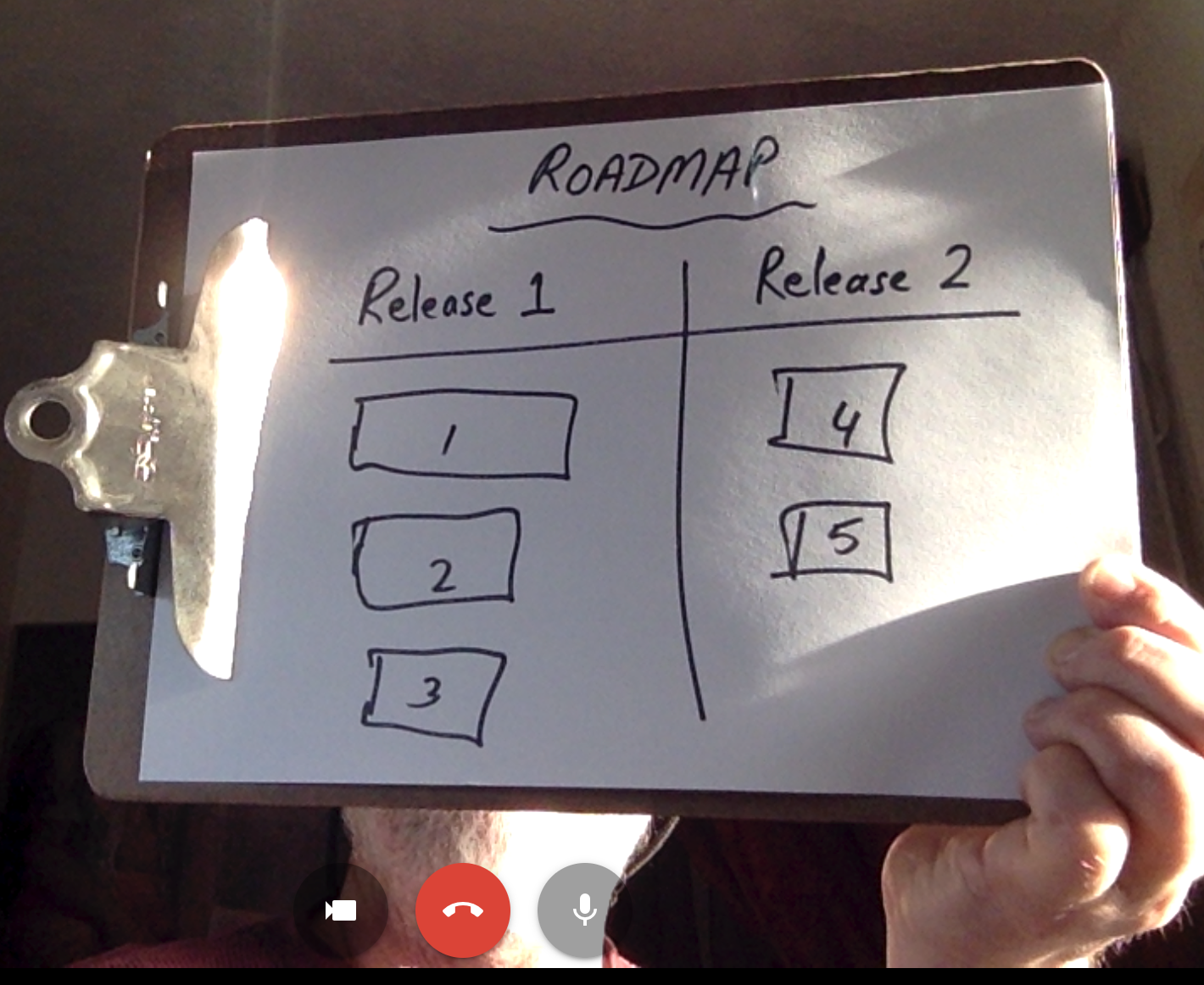 A person holding a sign
Description automatically generated