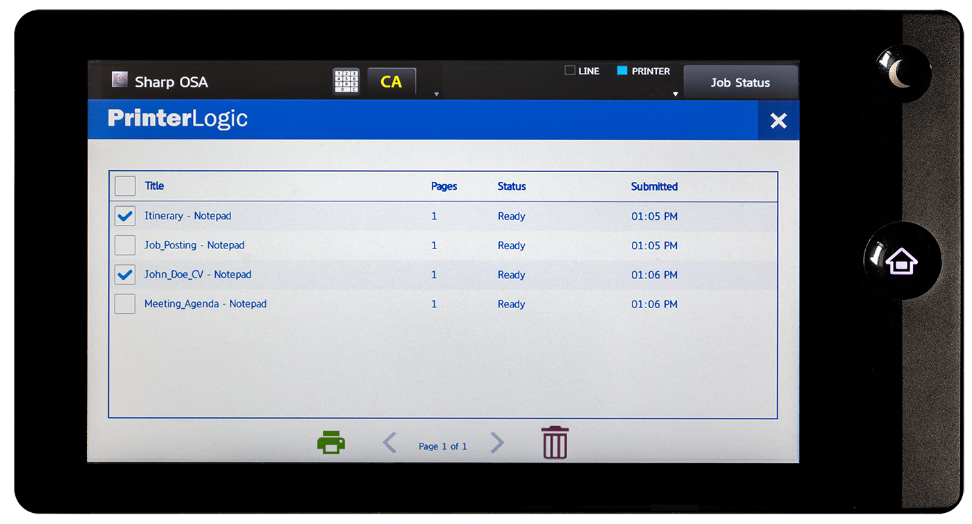 The New Sharp Control Panel Application (CPA) from PrinterLogic