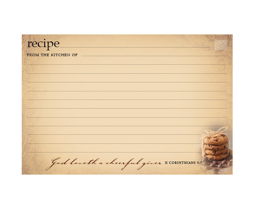 christian light publications 4 x 6 recipe cards
