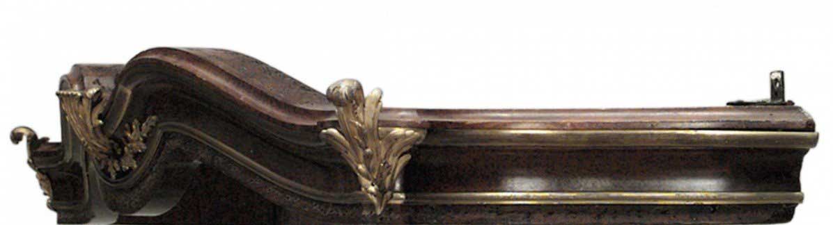 French Louis XV Style Mahogany and Bronze Bed Canopy