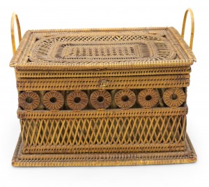 English victorian wicker box 1