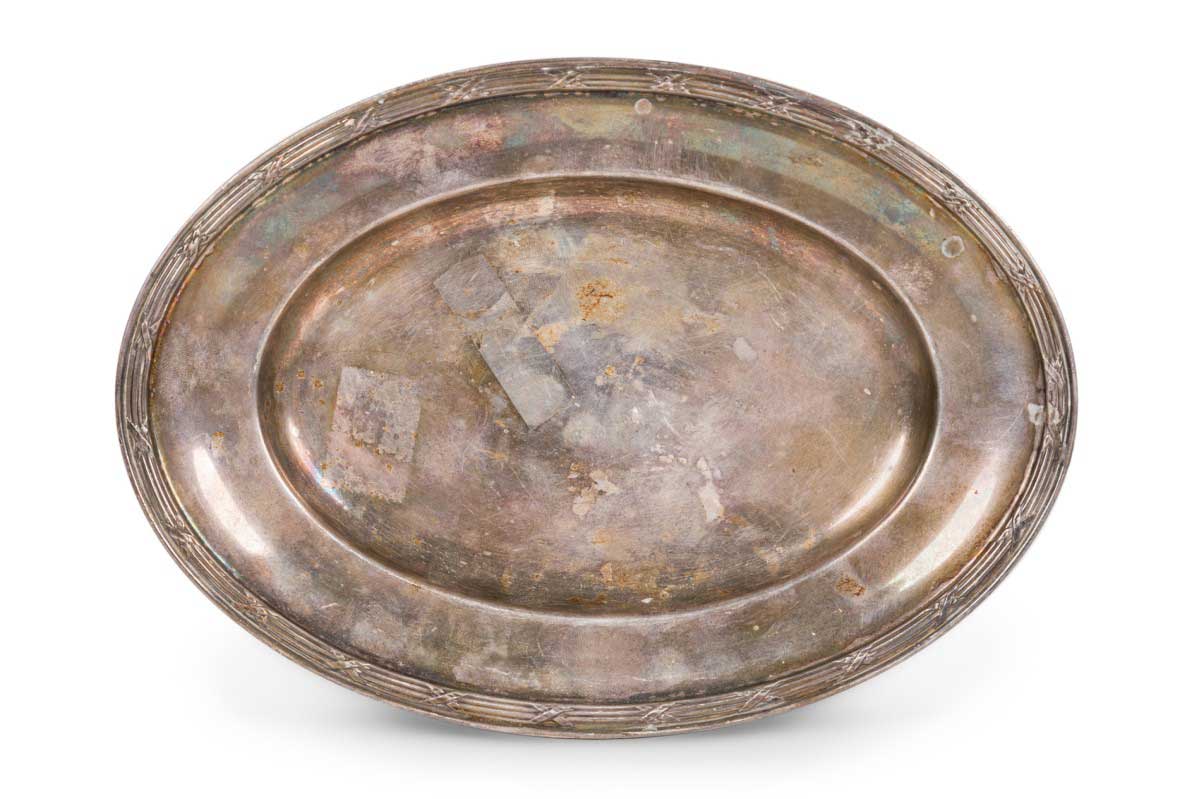 English victorian silver plate tray 7