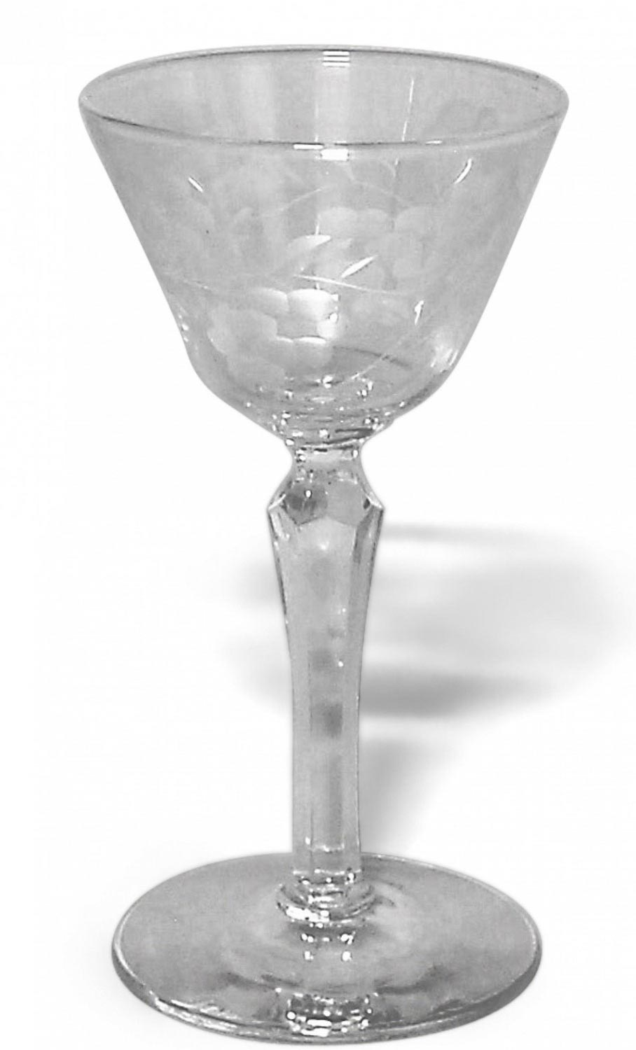 Set of 4 american victorian crystal liqueur glasses