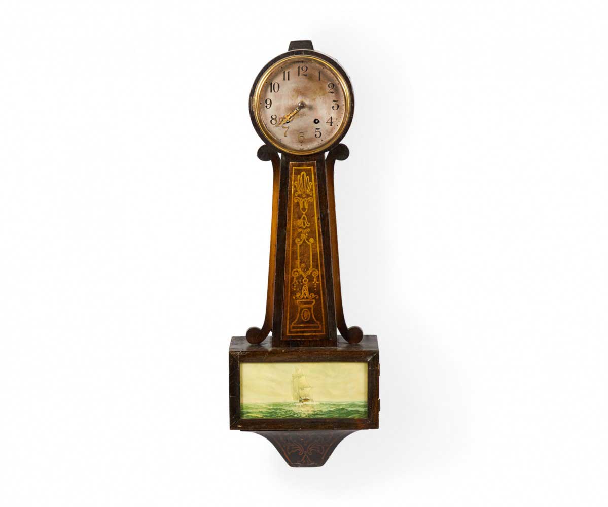 American federal banjo wall clock