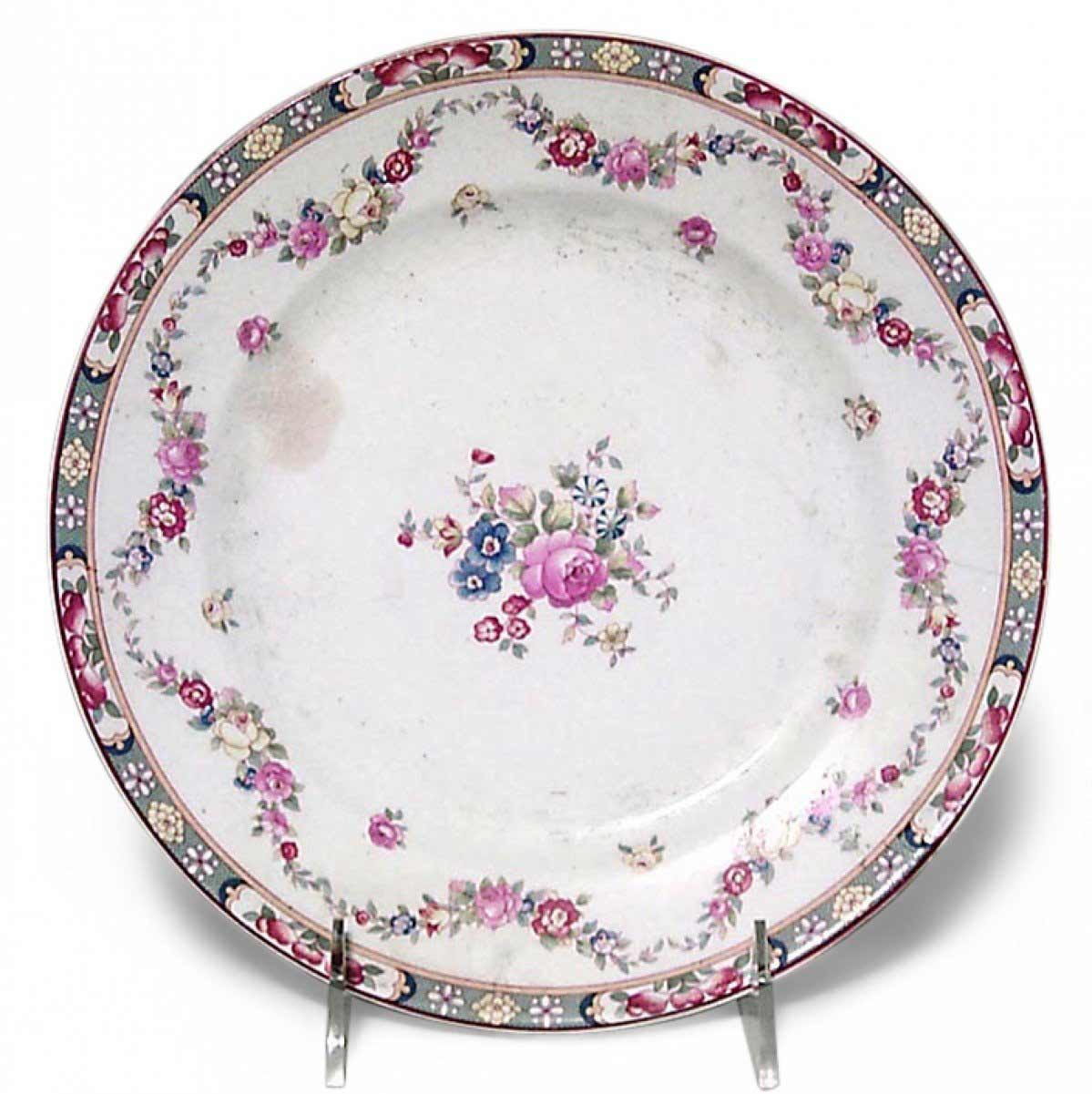 Set of 3 english victorian porcelain plates 1