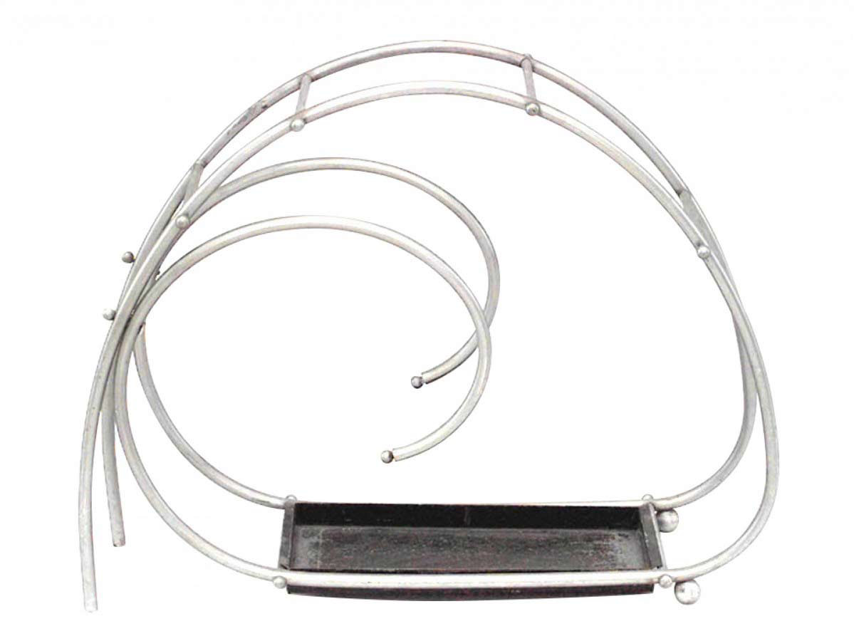 Art modern chrome scroll umbrella stand