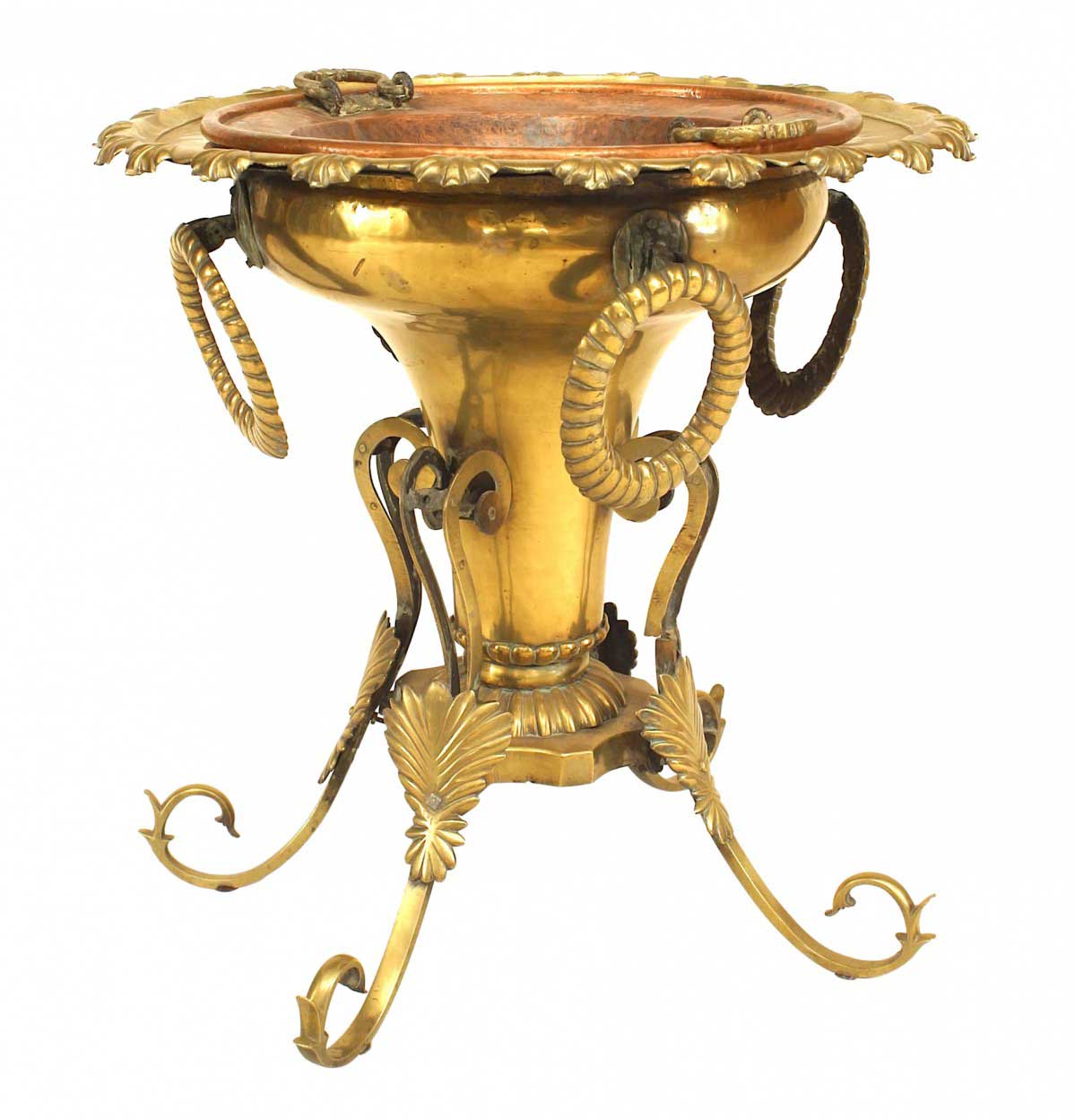 Italian neoclassic style brass centerpiece