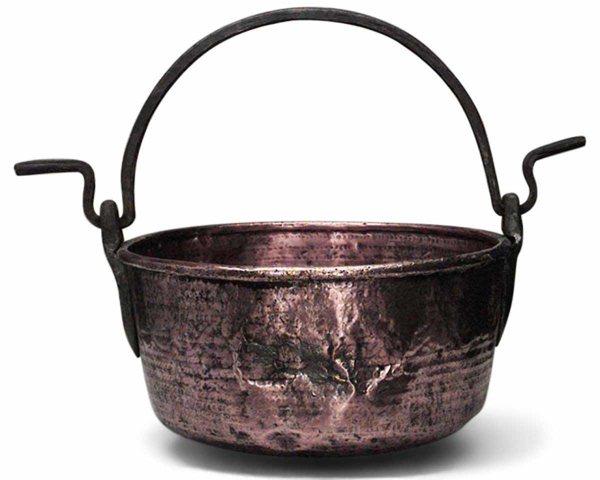 American country copper cauldron